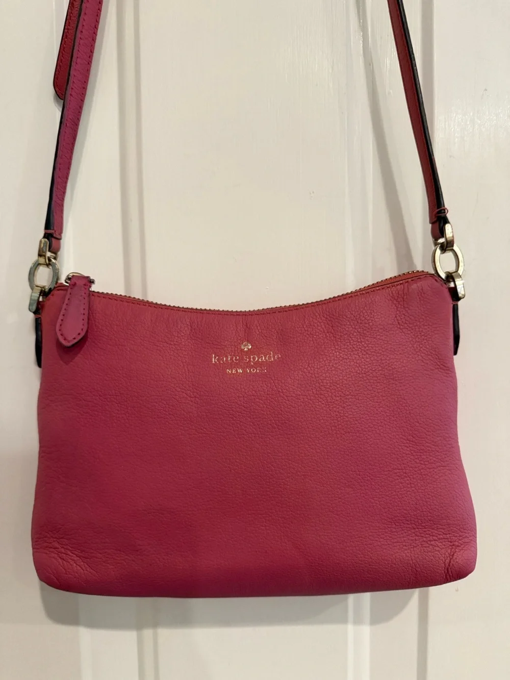 Kate Spade ♠️ Pink Pebbled Leather Mini Crossbody Bag